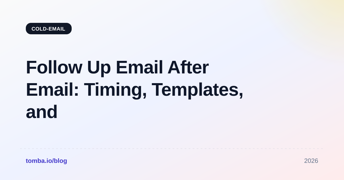 Follow Up Email After Email: Timing, Templates, and Rules