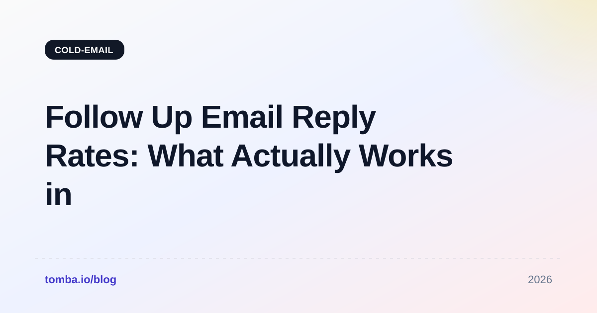 Follow Up Email Reply Rates: What Actually Works in 2026