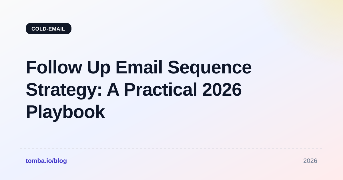 Follow Up Email Sequence Strategy: A Practical 2026 Playbook
