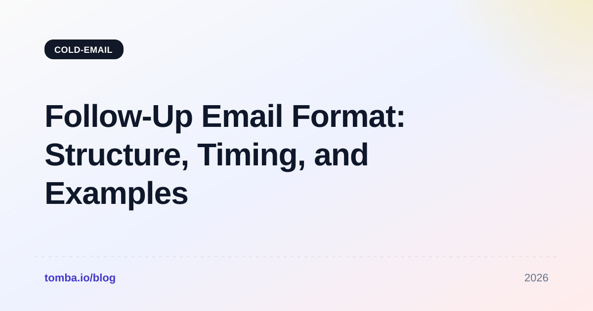 Follow-Up Email Format: Structure, Timing, and Examples
