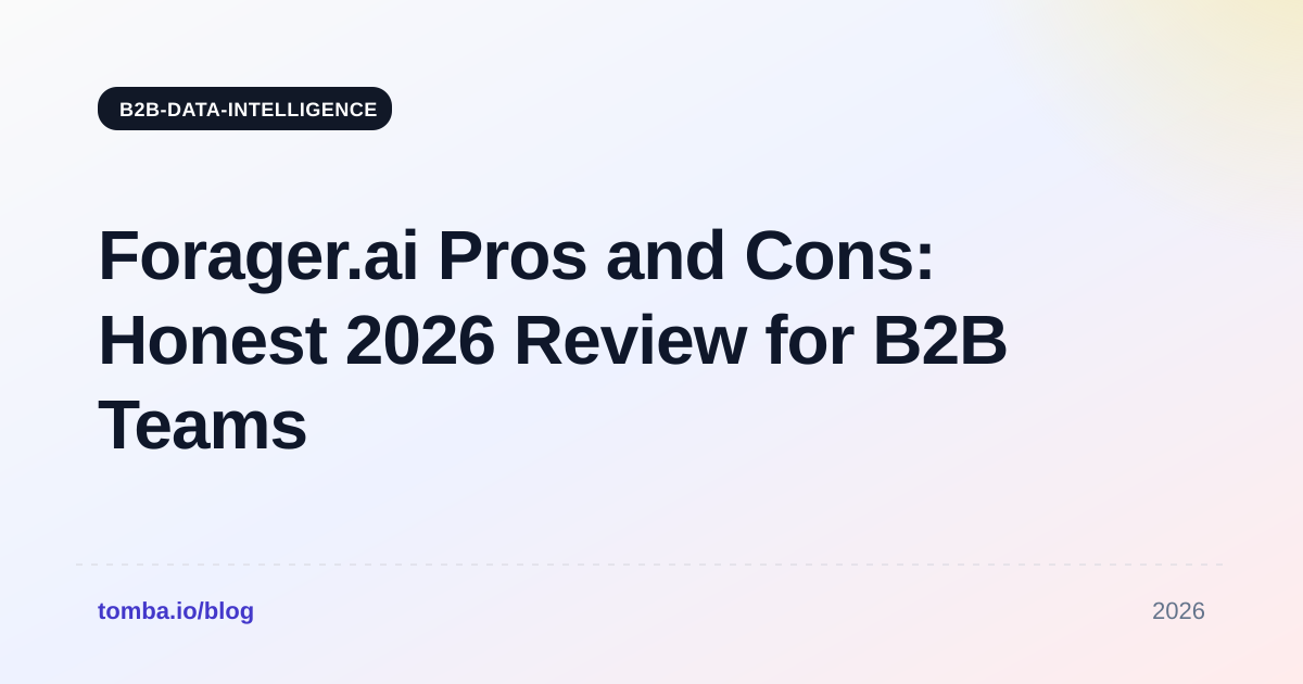 Forager.ai Pros and Cons: Honest 2026 Review for B2B Teams
