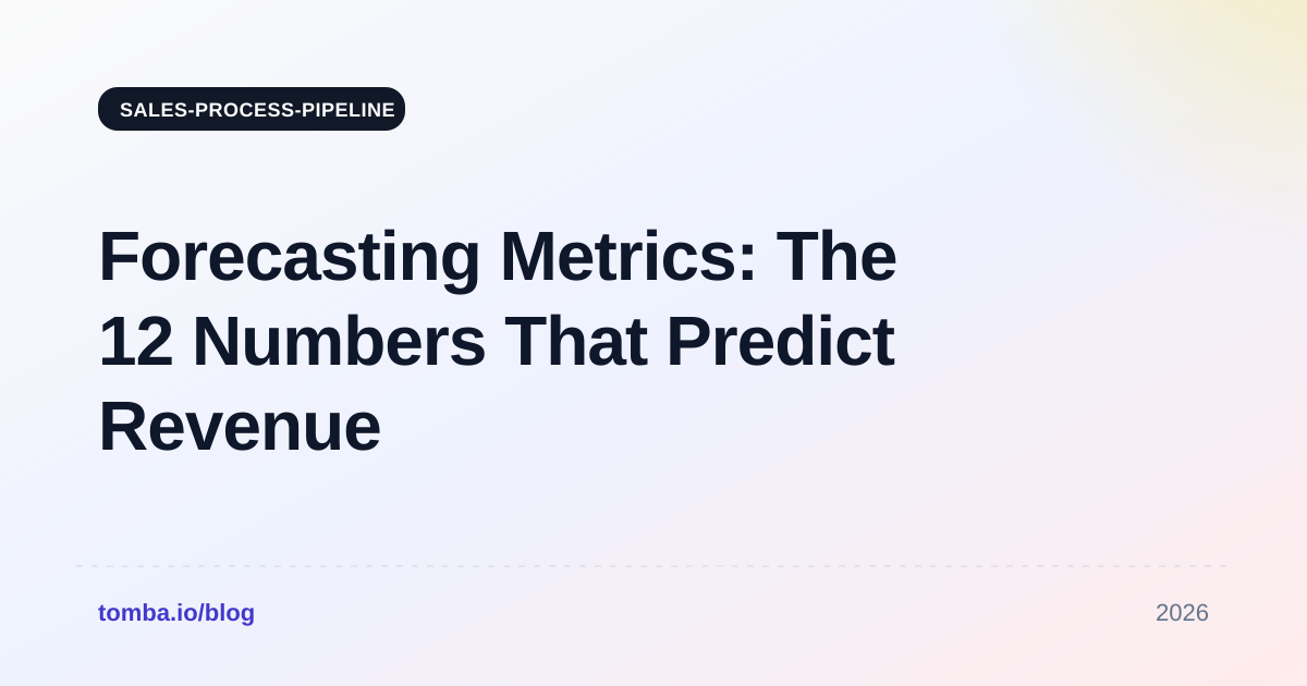 Forecasting Metrics: The 12 Numbers That Predict Revenue