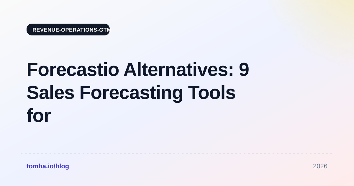Forecastio Alternatives: 9 Sales Forecasting Tools for 2026