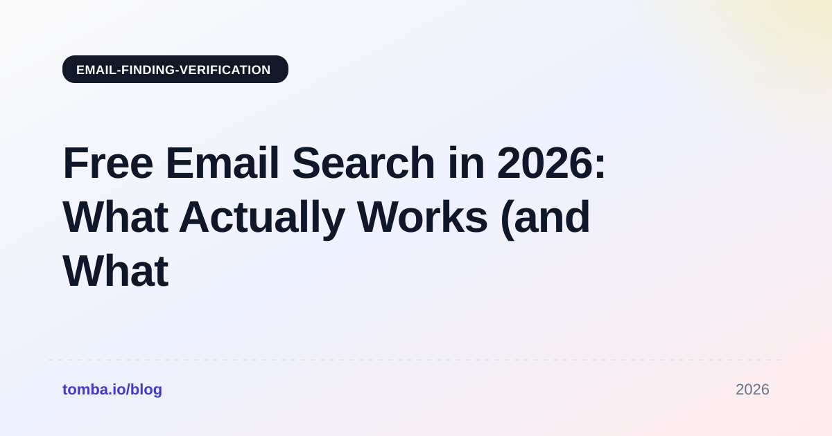Free Email Search in 2026: What Actually Works (and What Doesn't)