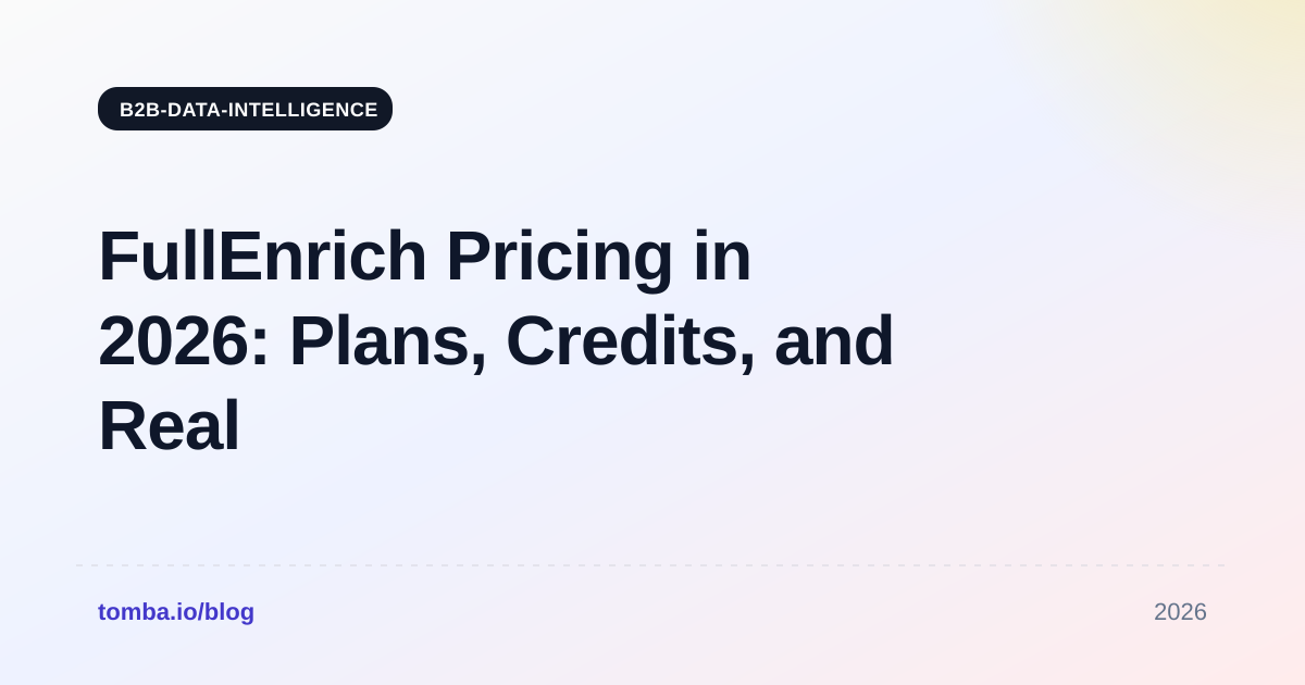 FullEnrich Pricing in 2026: Plans, Credits, and Real Costs