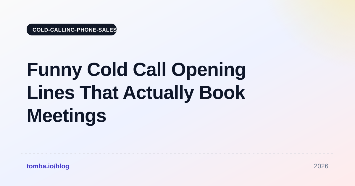 Funny Cold Call Opening Lines That Actually Book Meetings
