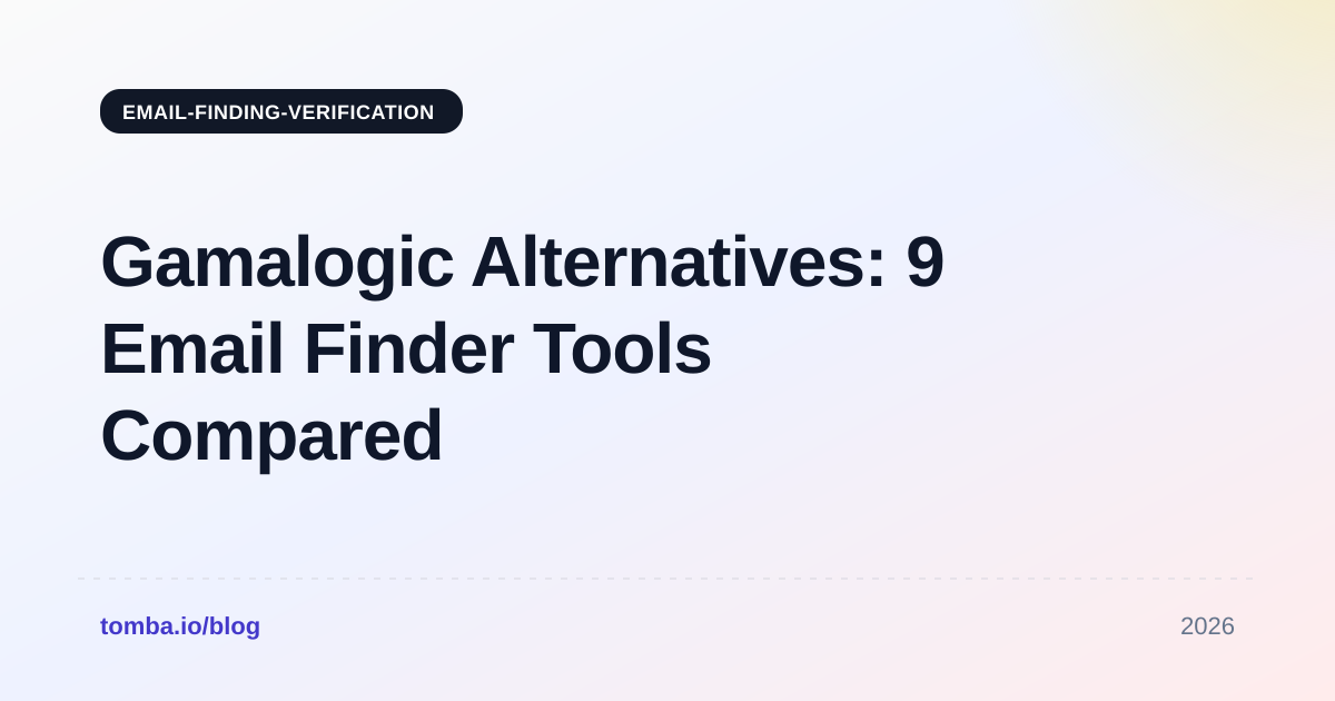 Gamalogic Alternatives: 9 Email Finder Tools Compared 2026