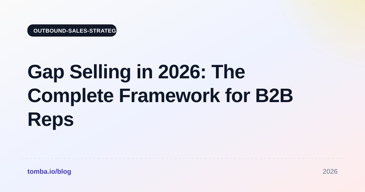 Gap Selling in 2026: The Complete Framework for B2B Reps