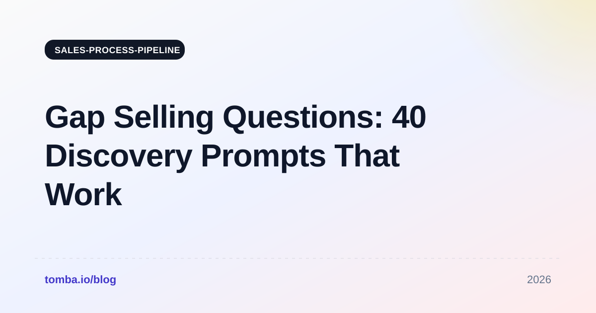 Gap Selling Questions: 40 Discovery Prompts That Work