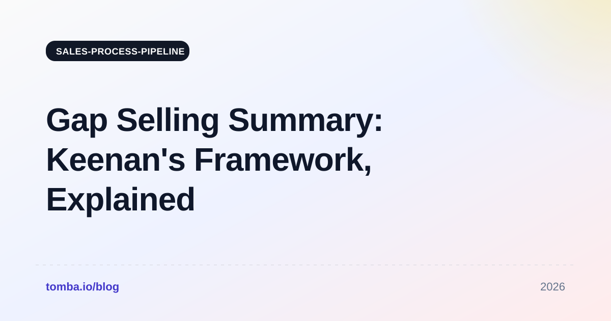Gap Selling Summary: Keenan's Framework, Explained for 2026