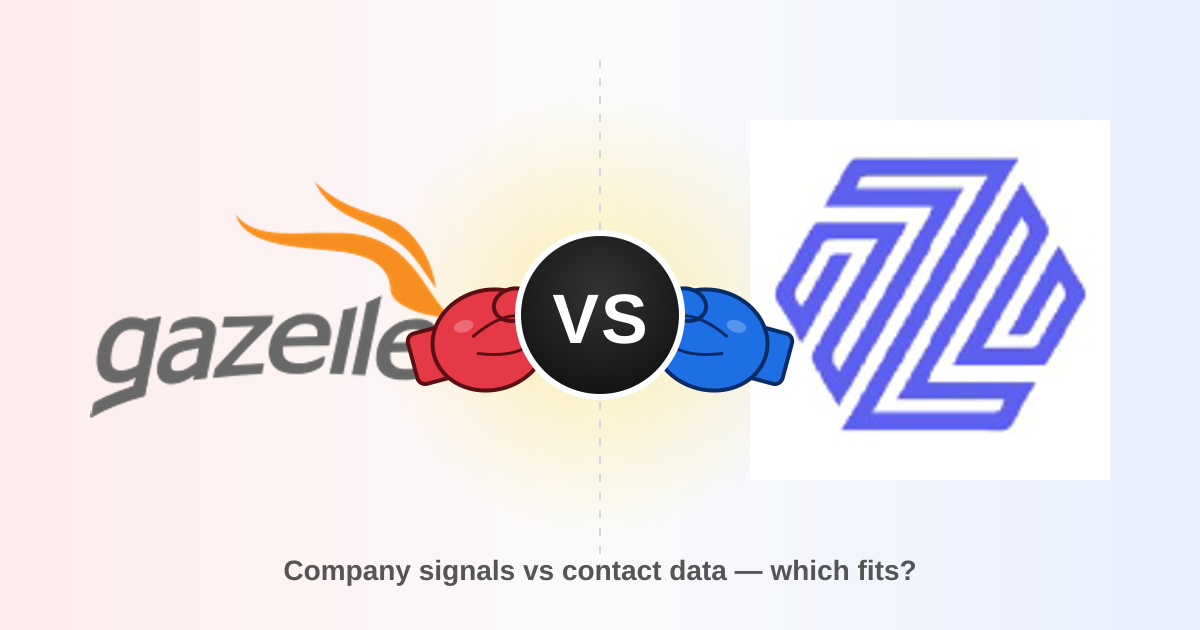 Gazelle vs Zintlr: Which B2B Data Platform Wins in 2026?