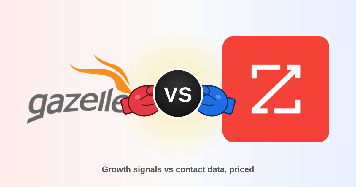 Gazelle vs ZoomInfo (2026): Which B2B Data Platform Wins?