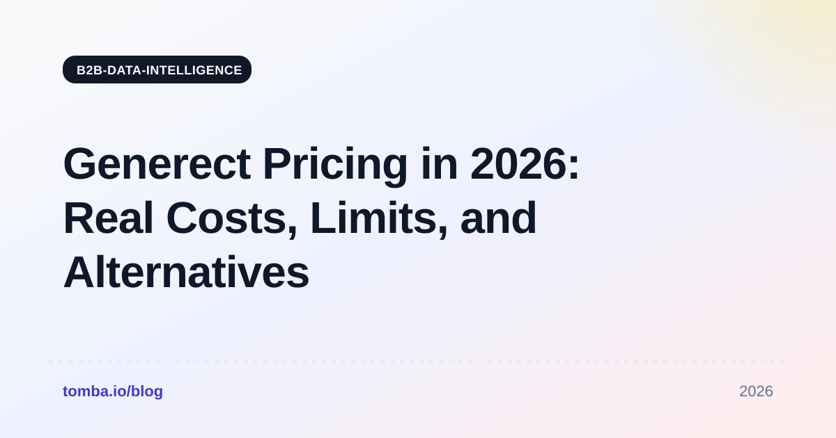 Generect Pricing in 2026: Real Costs, Limits, and Alternatives