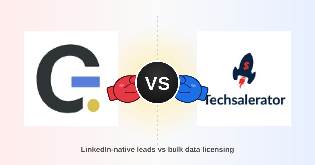 Generect vs Techsalerator: B2B Data Comparison for 2026
