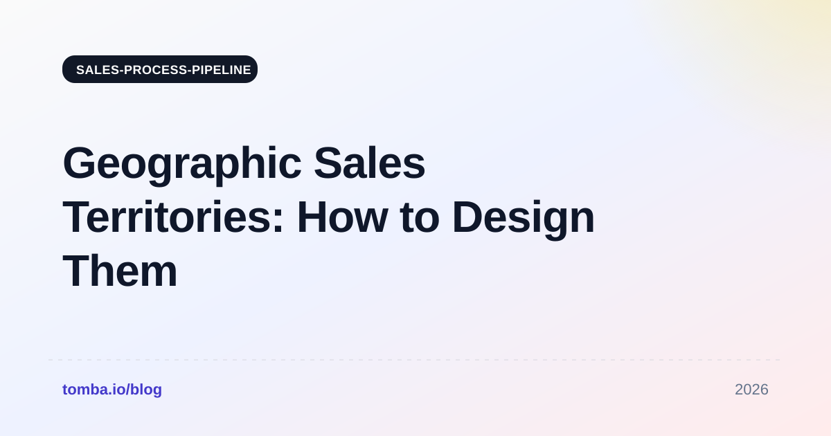 Geographic Sales Territories: How to Design Them in 2026