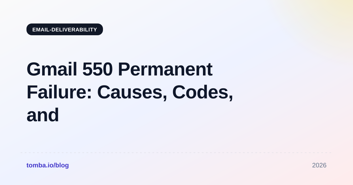 Gmail 550 Permanent Failure: Causes, Codes, and Fixes (2026)