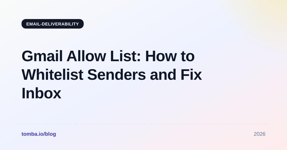 Gmail Allow List: How to Whitelist Senders and Fix Inbox Delivery