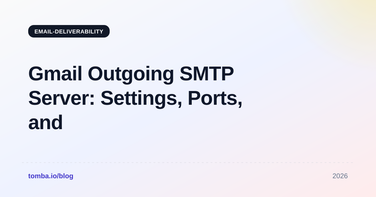 Gmail Outgoing SMTP Server: Settings, Ports, and Limits