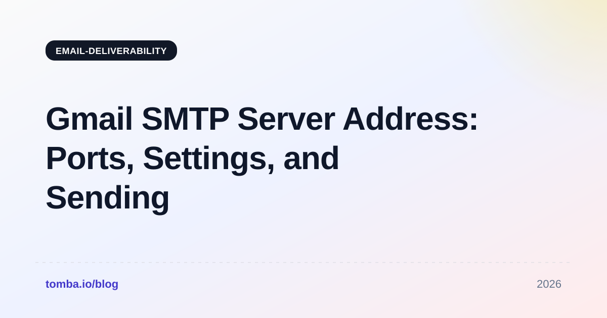 Gmail SMTP Server Address: Ports, Settings, and Sending Limits