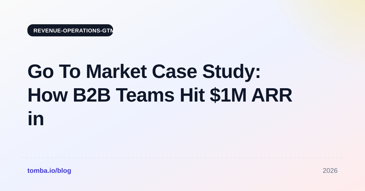 Go To Market Case Study: How B2B Teams Hit $1M ARR in 2026