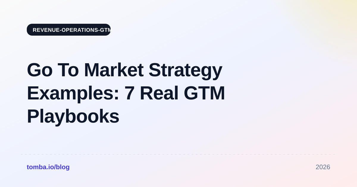 Go To Market Strategy Examples: 7 Real GTM Playbooks (2026)