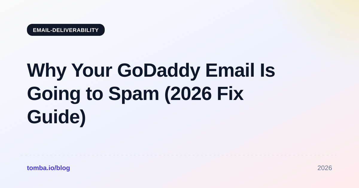 Why Your GoDaddy Email Is Going to Spam (2026 Fix Guide)
