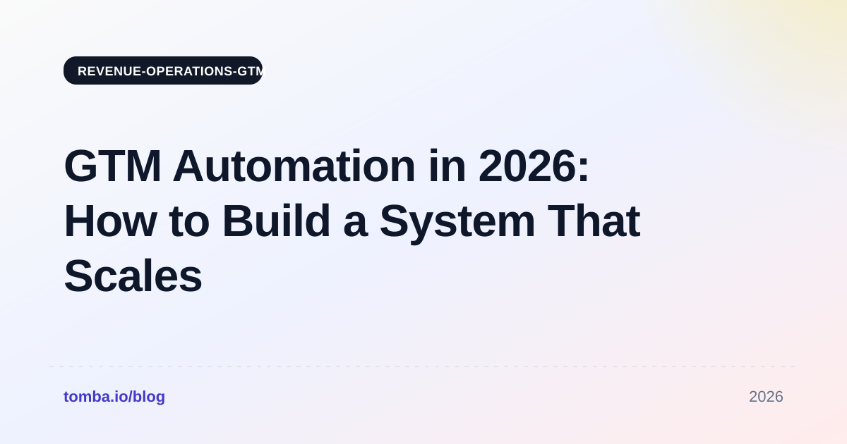 GTM Automation in 2026: How to Build a System That Scales