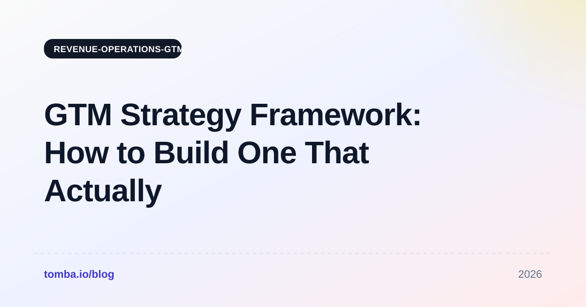 GTM Strategy Framework: How to Build One That Actually Works