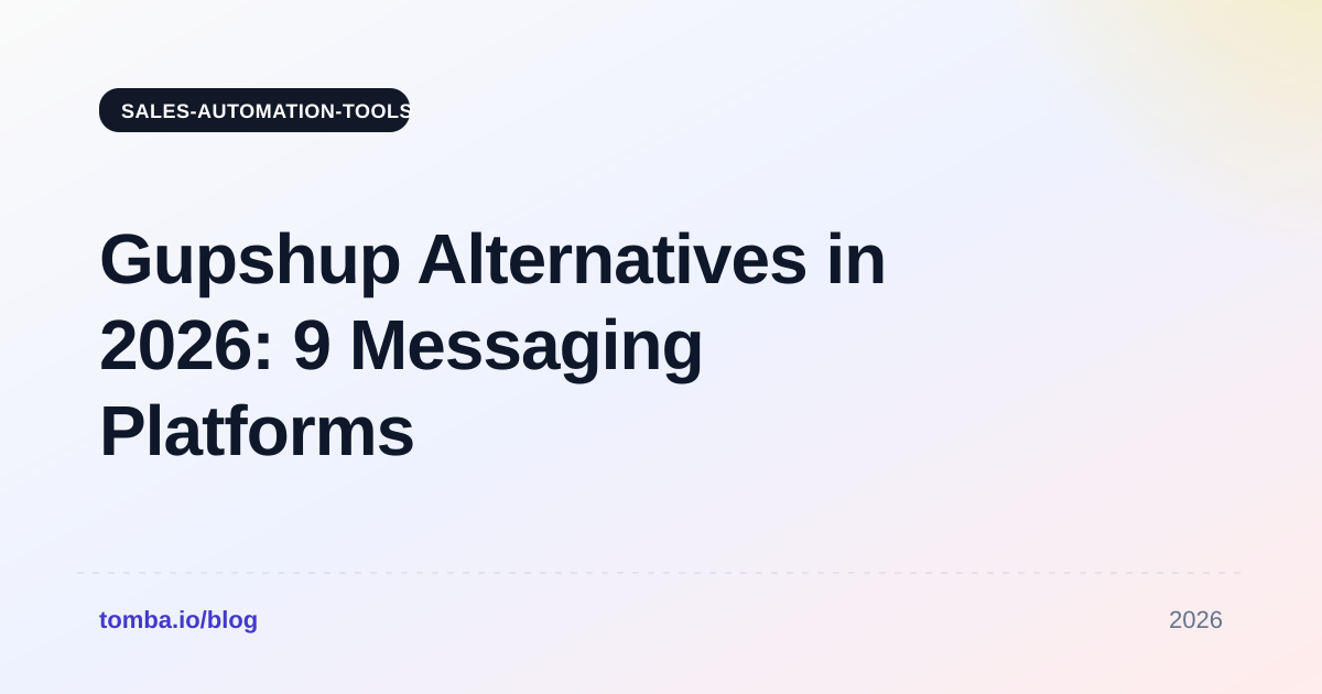 Gupshup Alternatives in 2026: 9 Messaging Platforms Compared