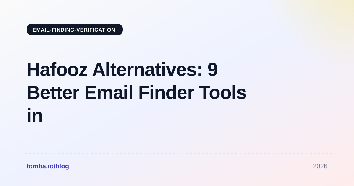 Hafooz Alternatives: 9 Better Email Finder Tools in 2026