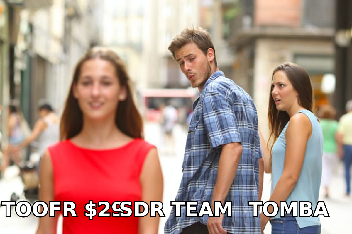Sales rep distracted by a better email finder while their old Toofr plan looks on