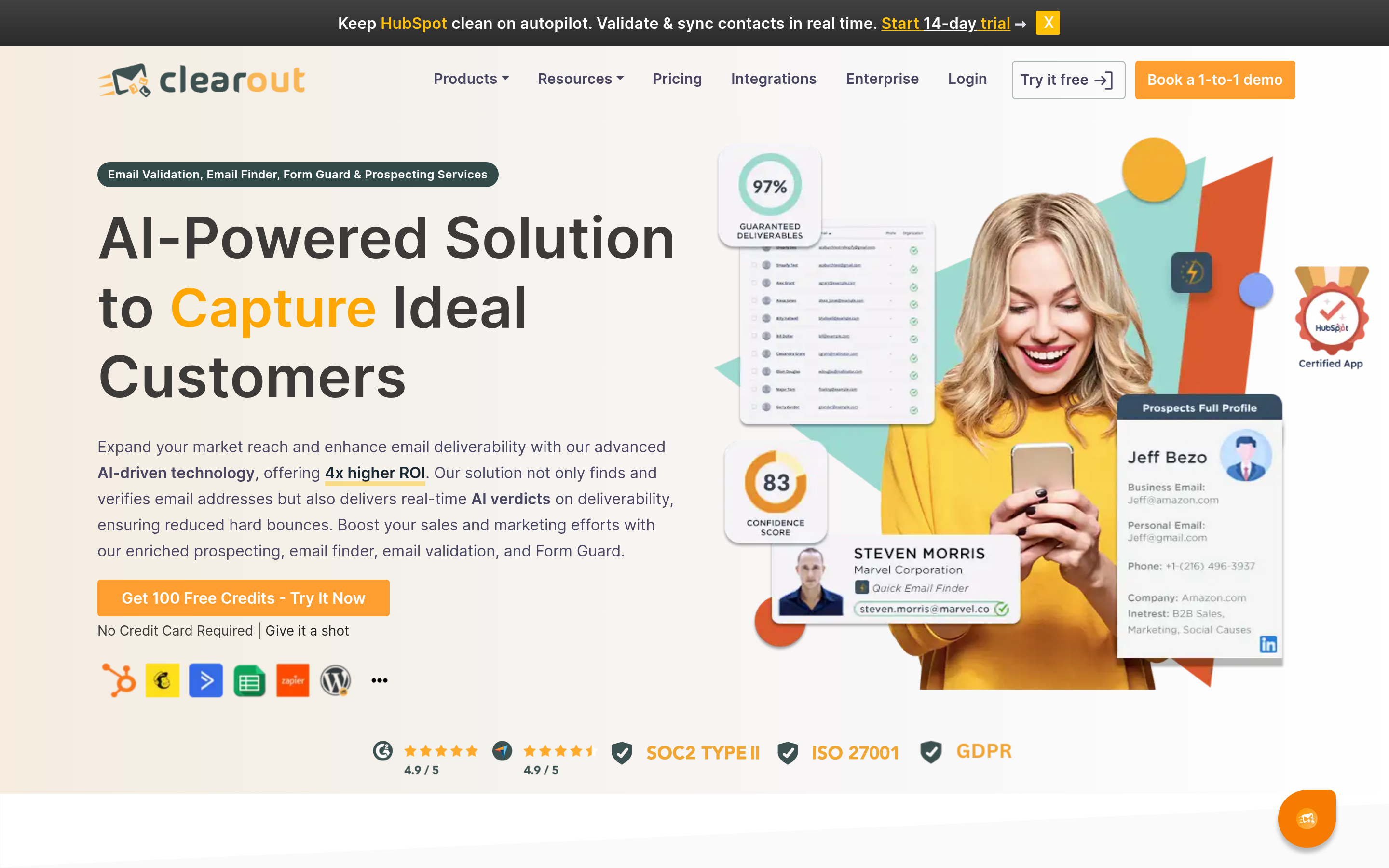 Clearout website screenshot — product, features and pricing