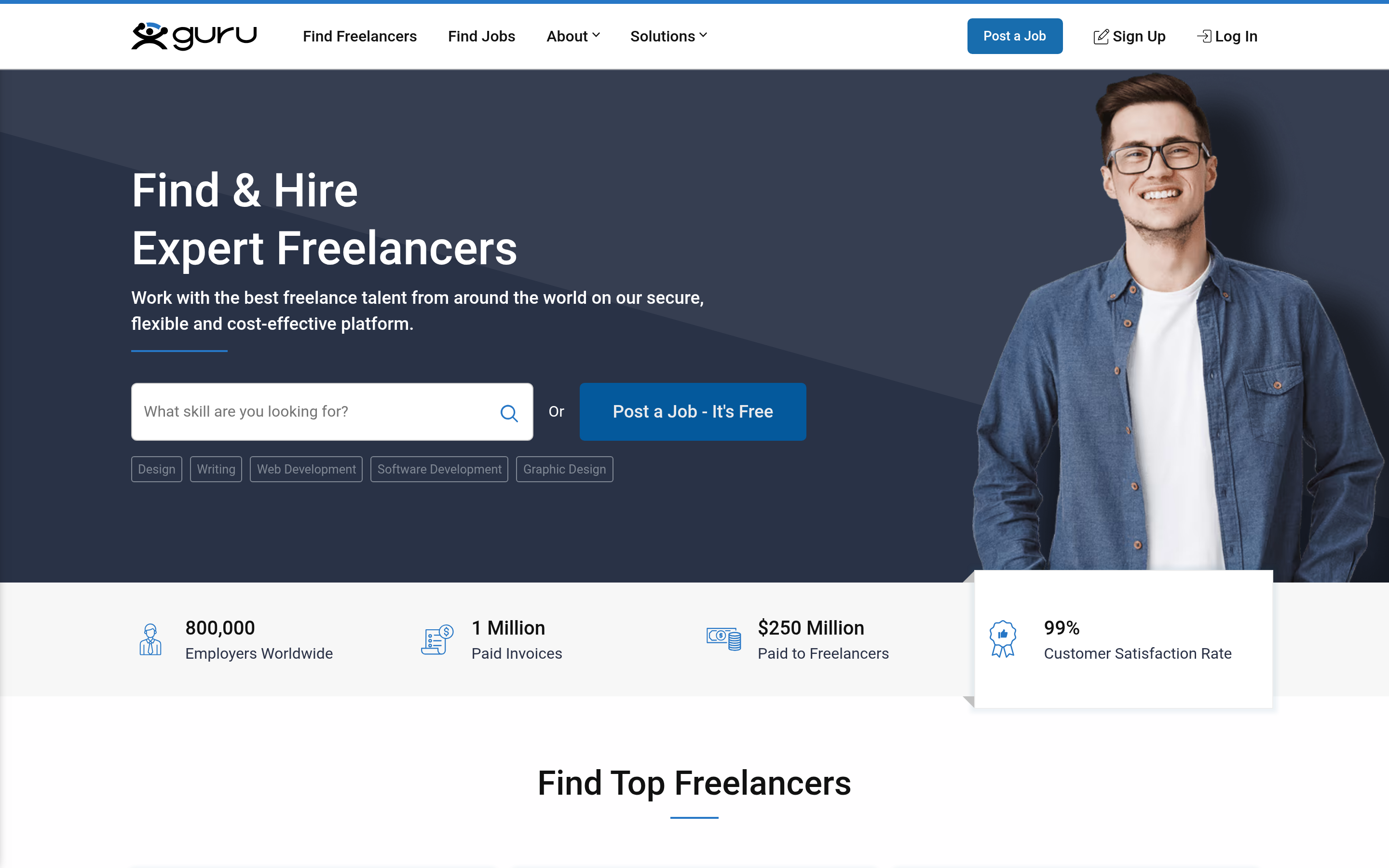 Guru website screenshot — product, features and pricing