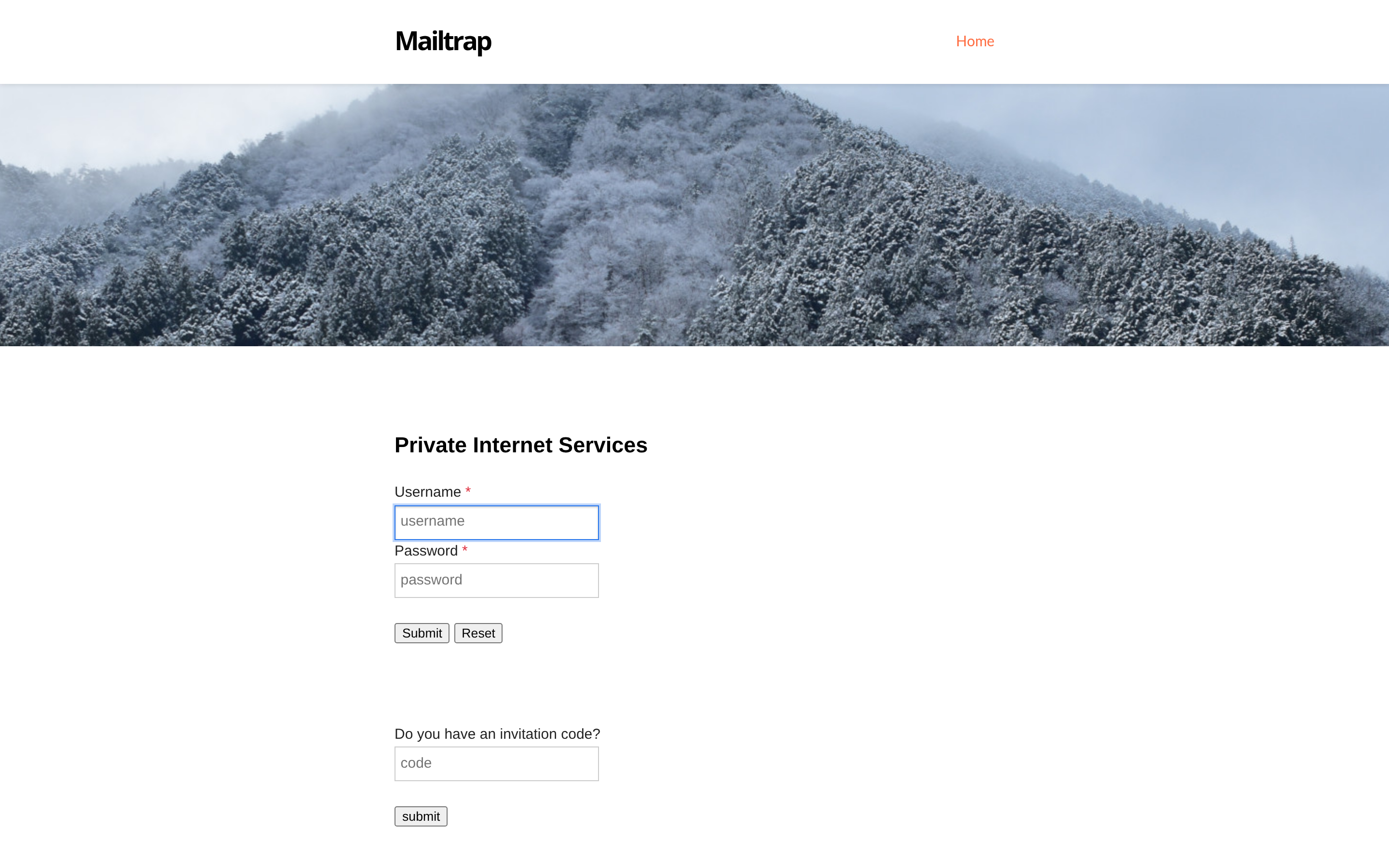Mailtrap website screenshot — product, features and pricing