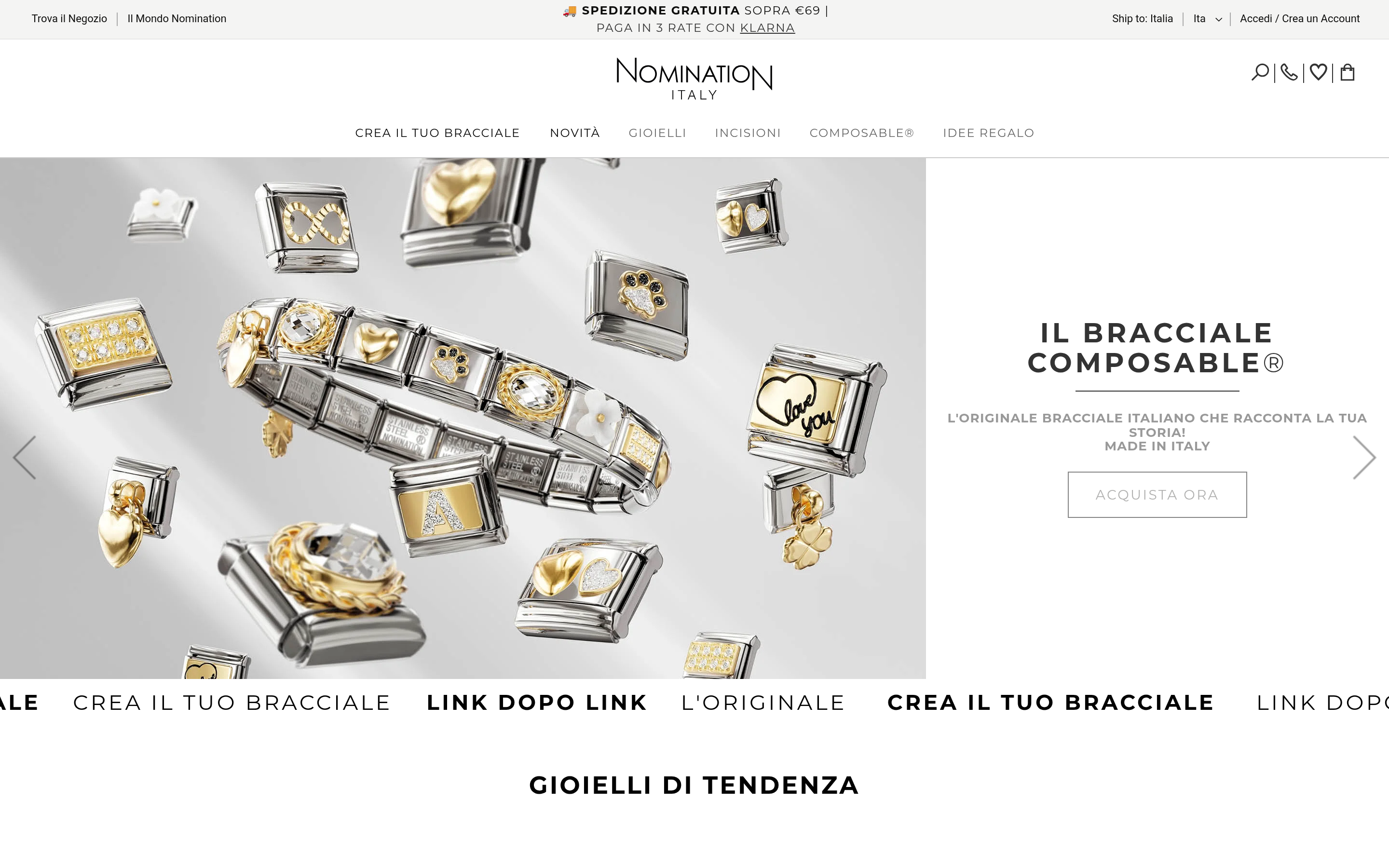 Nomination website screenshot — product, features and pricing