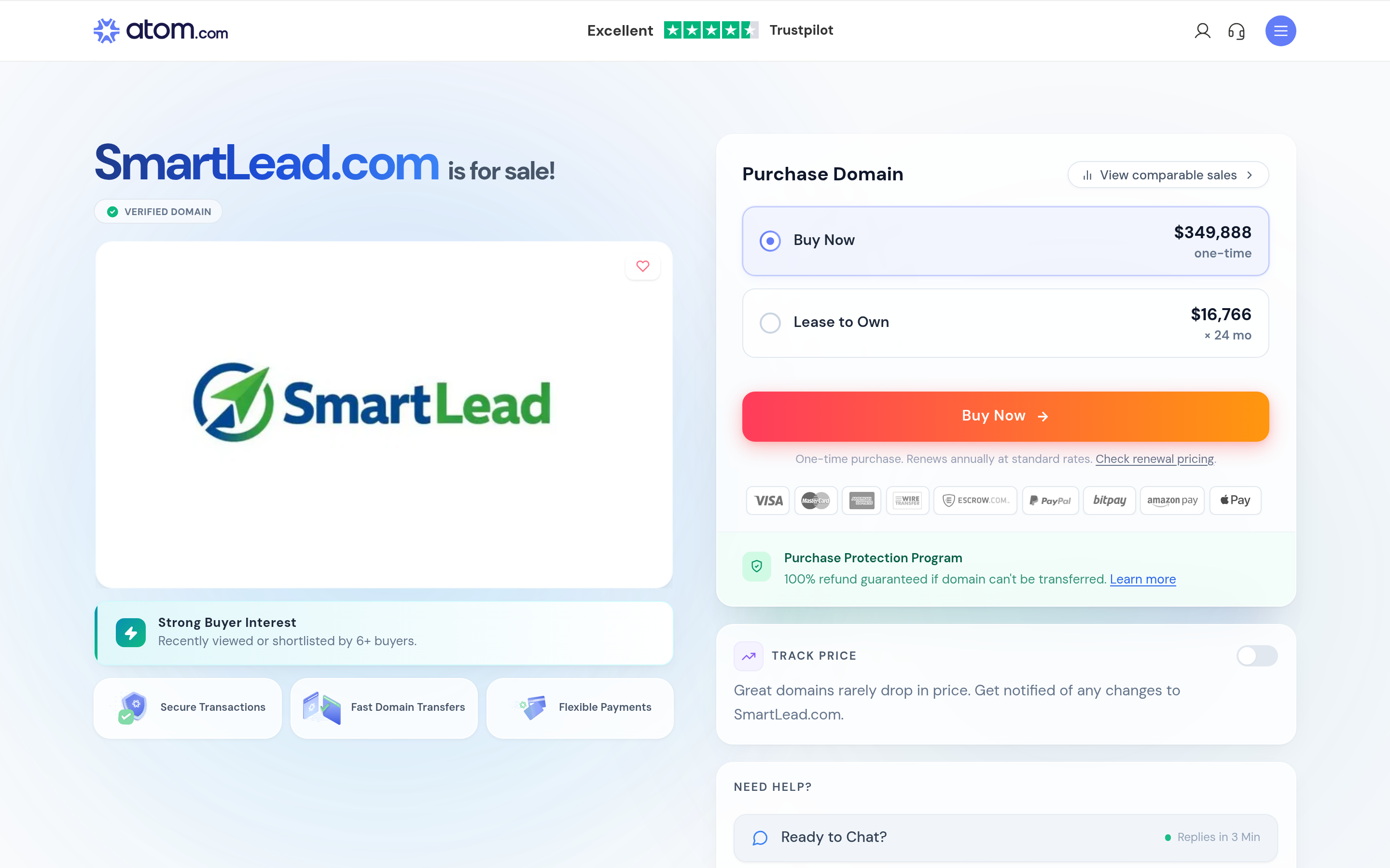 Smartlead website screenshot — product, features and pricing
