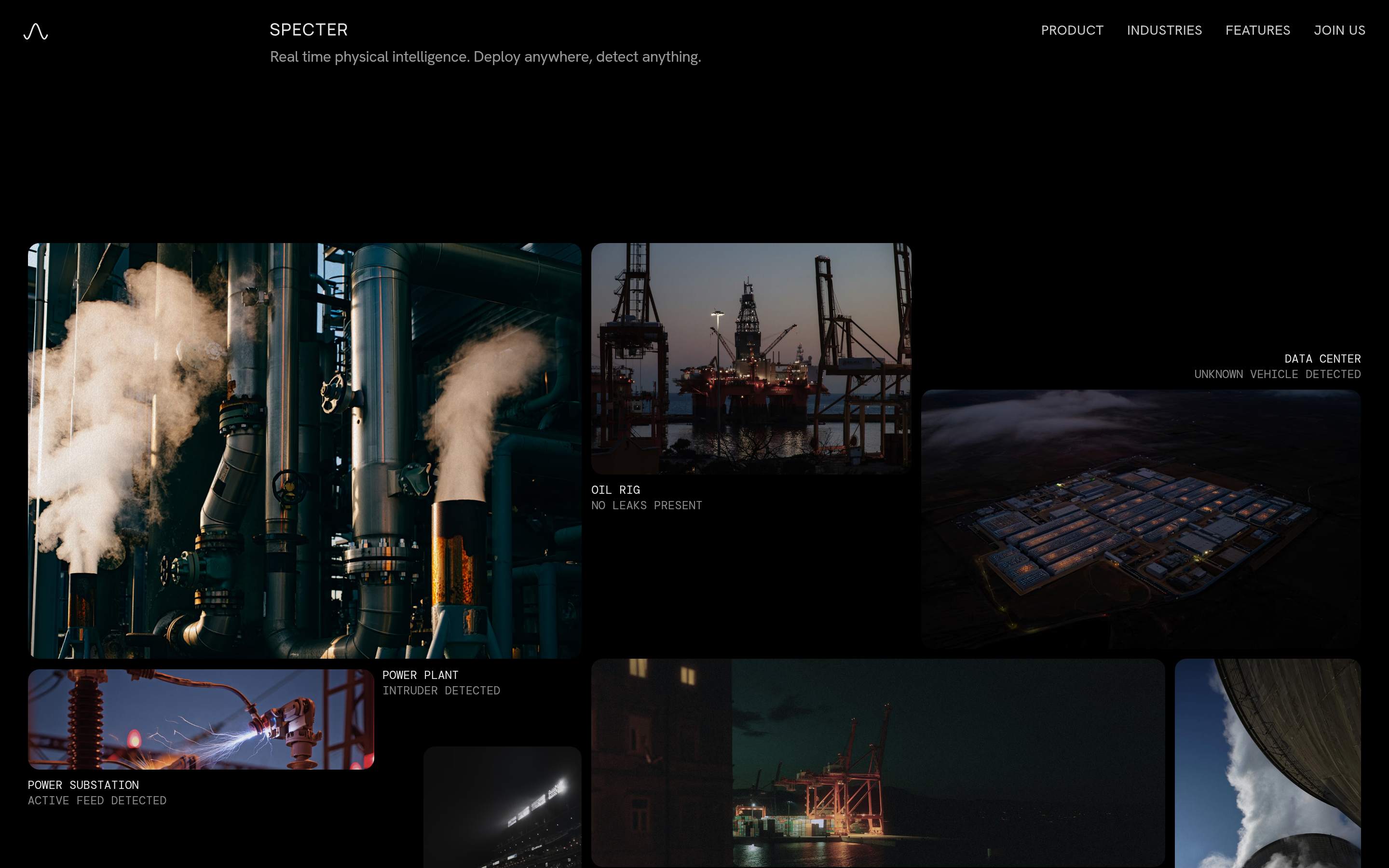 Specter website screenshot — product, features and pricing
