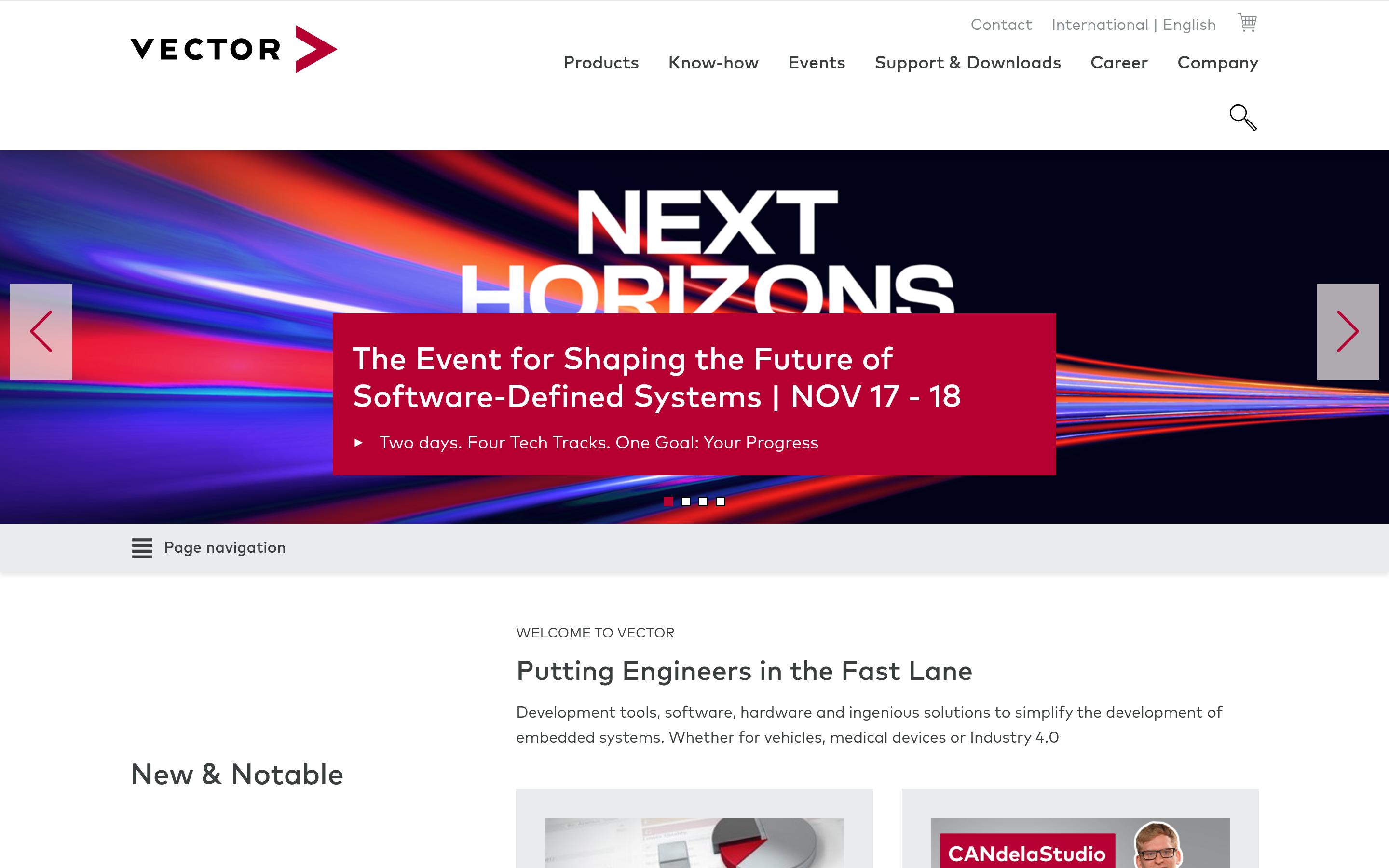 Vector website screenshot — product, features and pricing