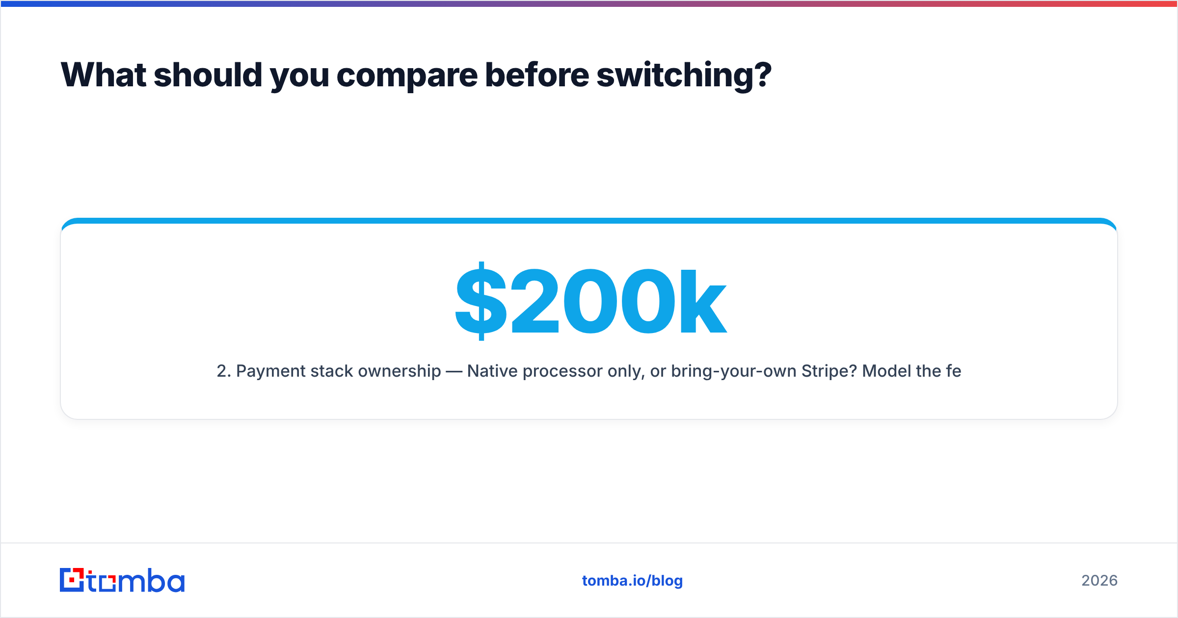 Diagram: What should you compare before switching