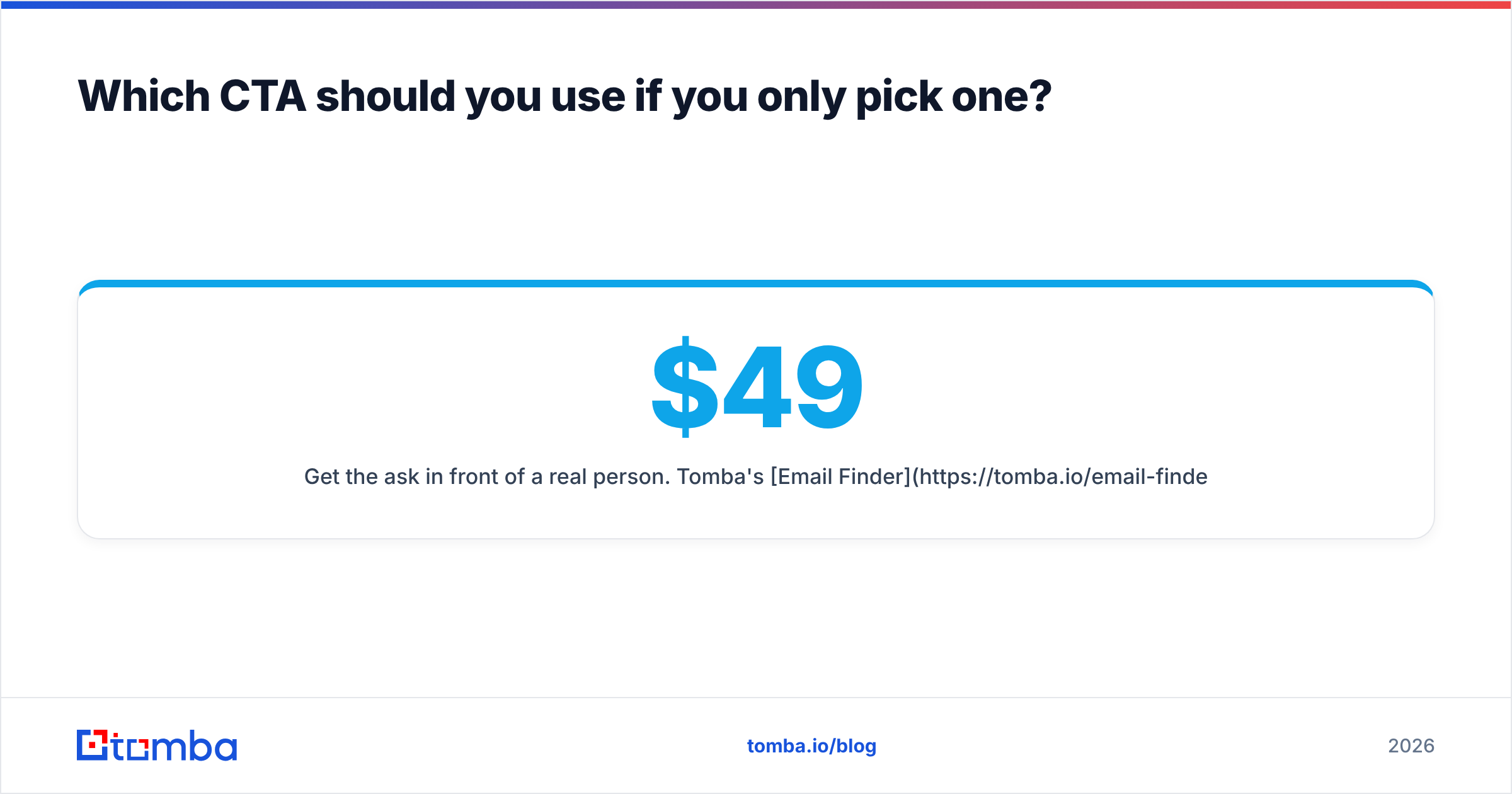 Diagram: Which CTA should you use if you only pick one