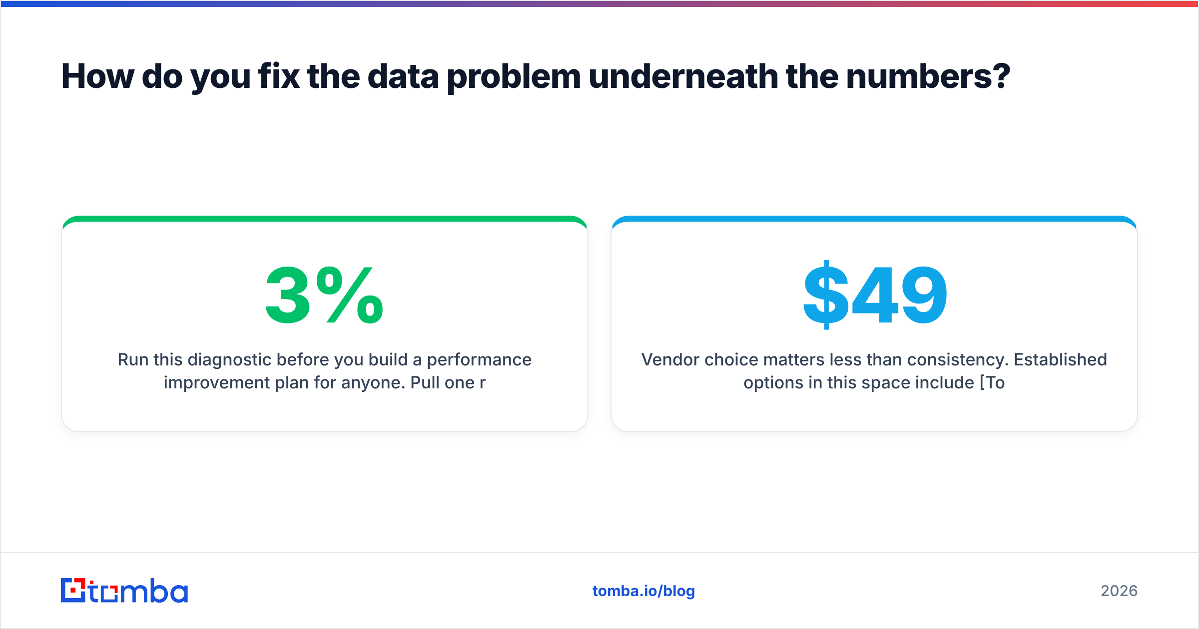 Diagram: How do you fix the data problem underneath the numbers