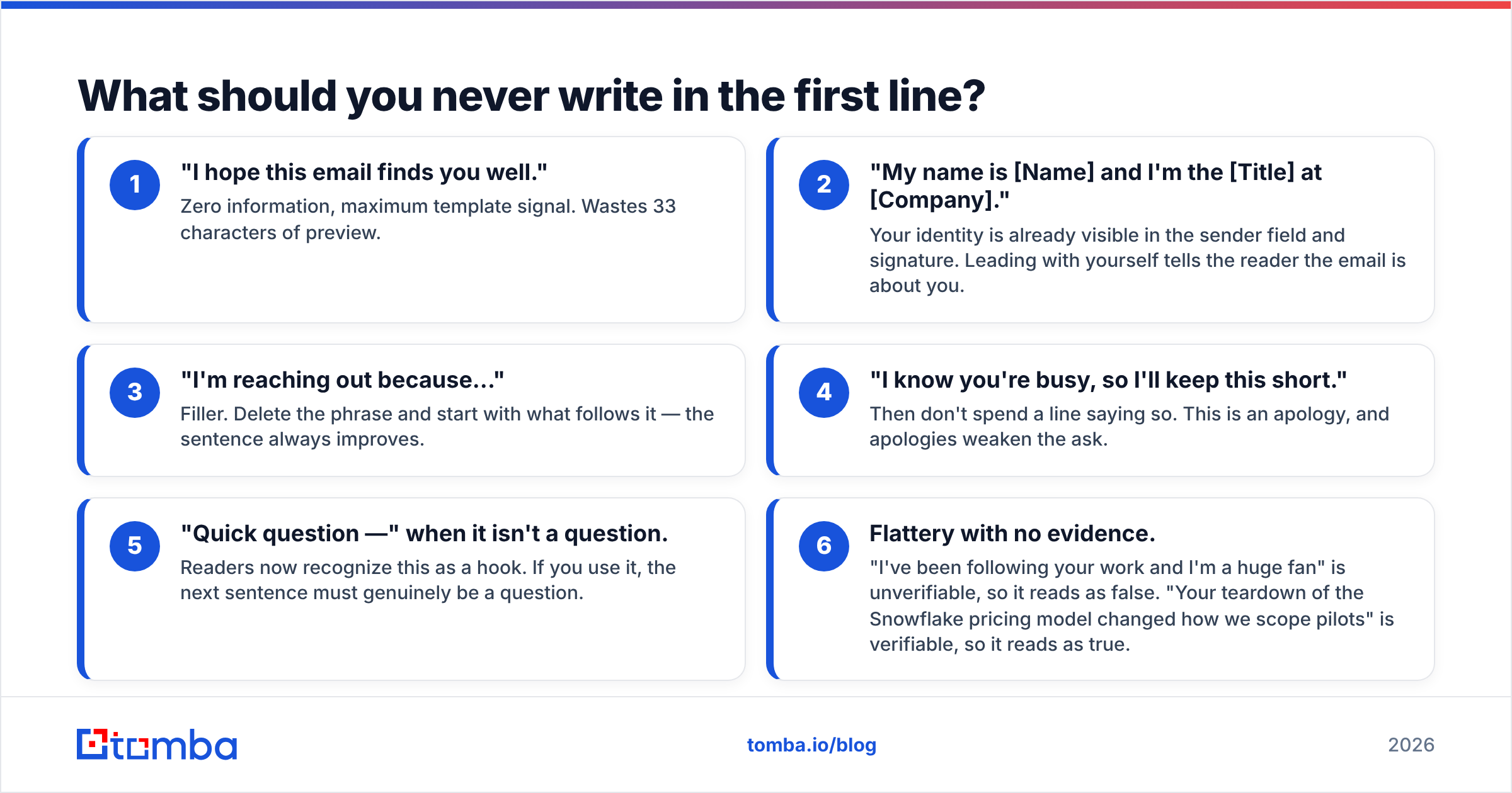 Diagram: What should you never write in the first line