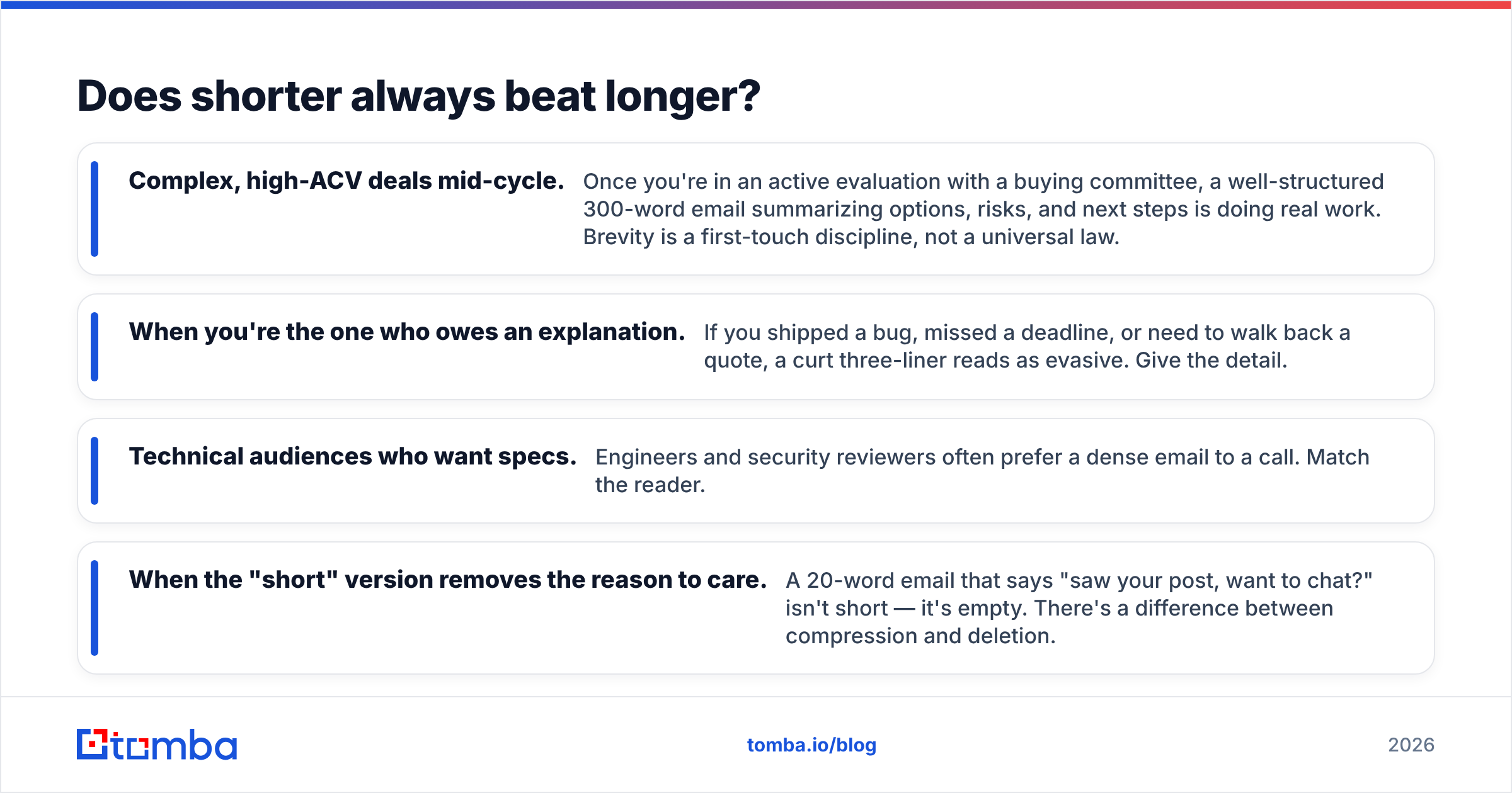 Diagram: Does shorter always beat longer