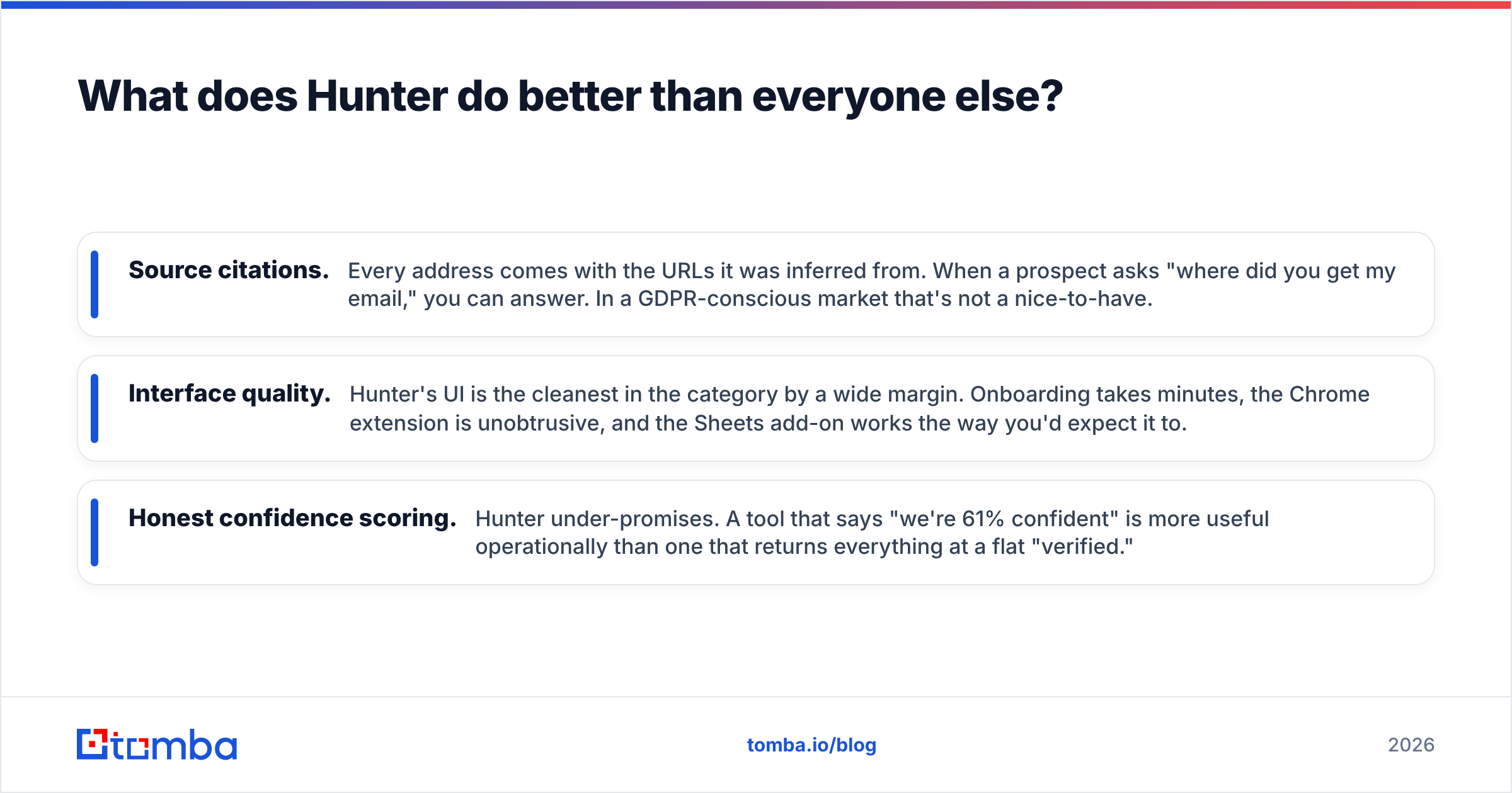 Diagram: What does Hunter do better than everyone else