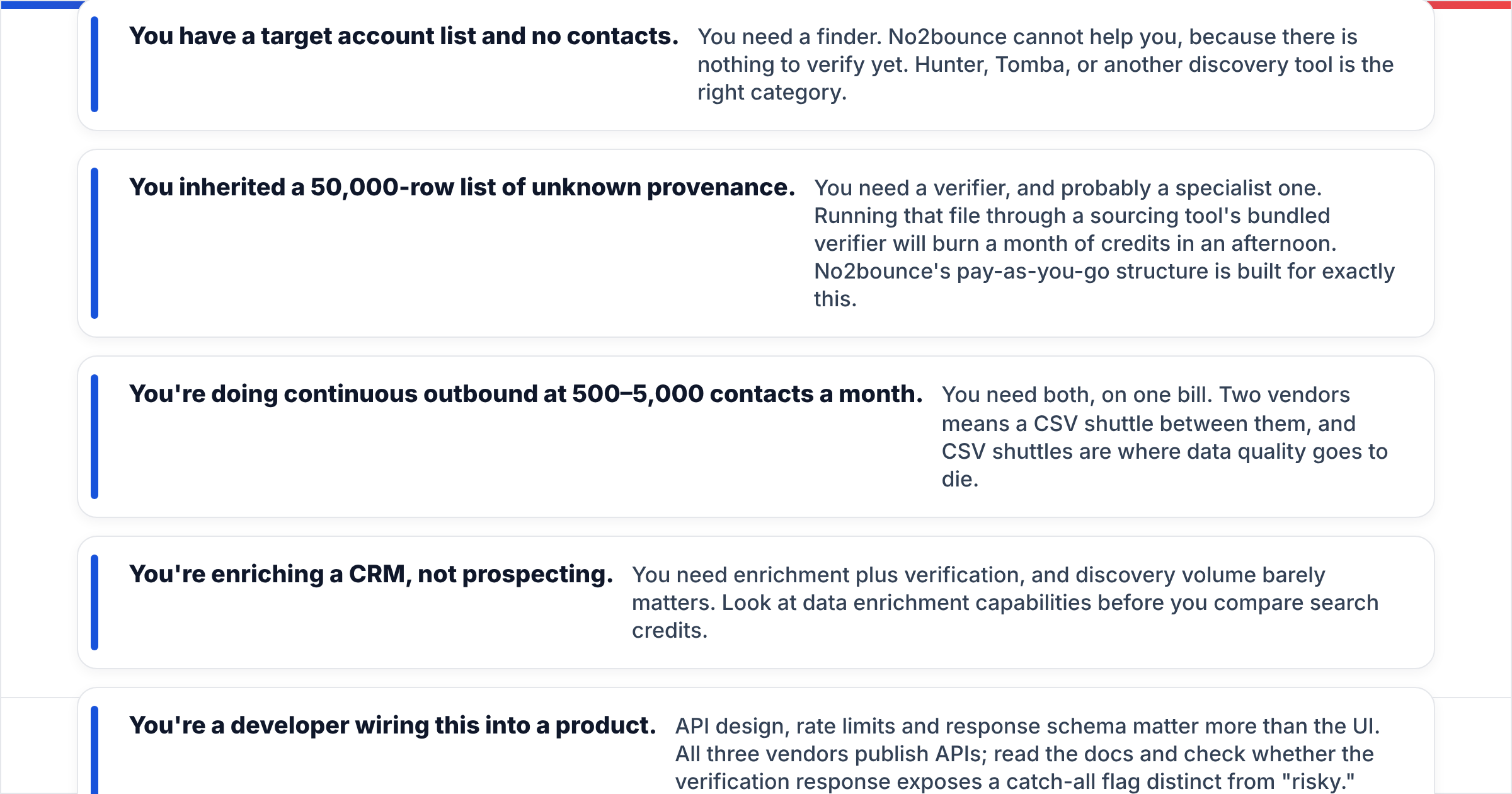 Diagram: Should you pick Hunter or No2bounce for your workflow