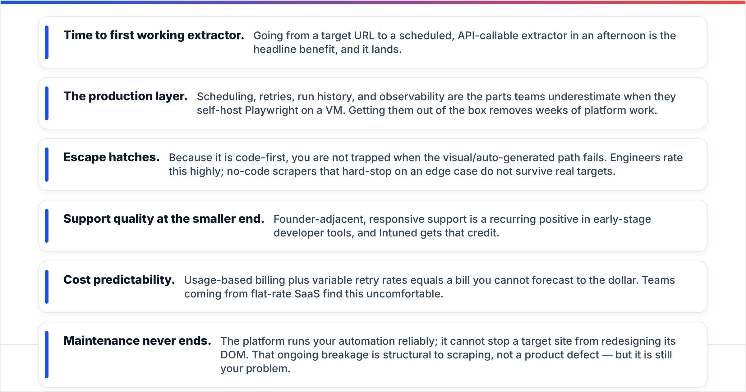 Diagram: What do Intuned reviews say