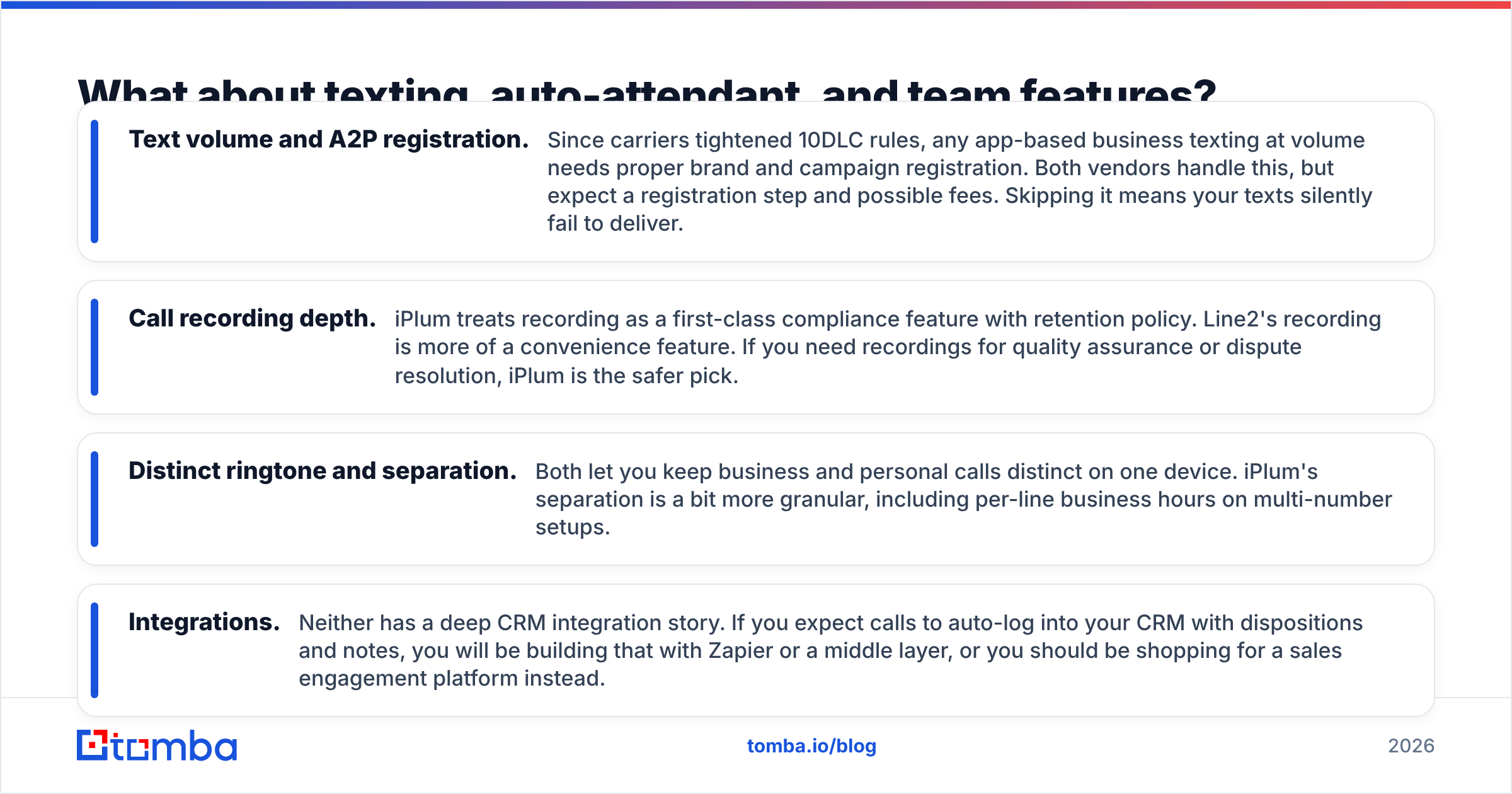Diagram: What about texting, auto-attendant, and team features