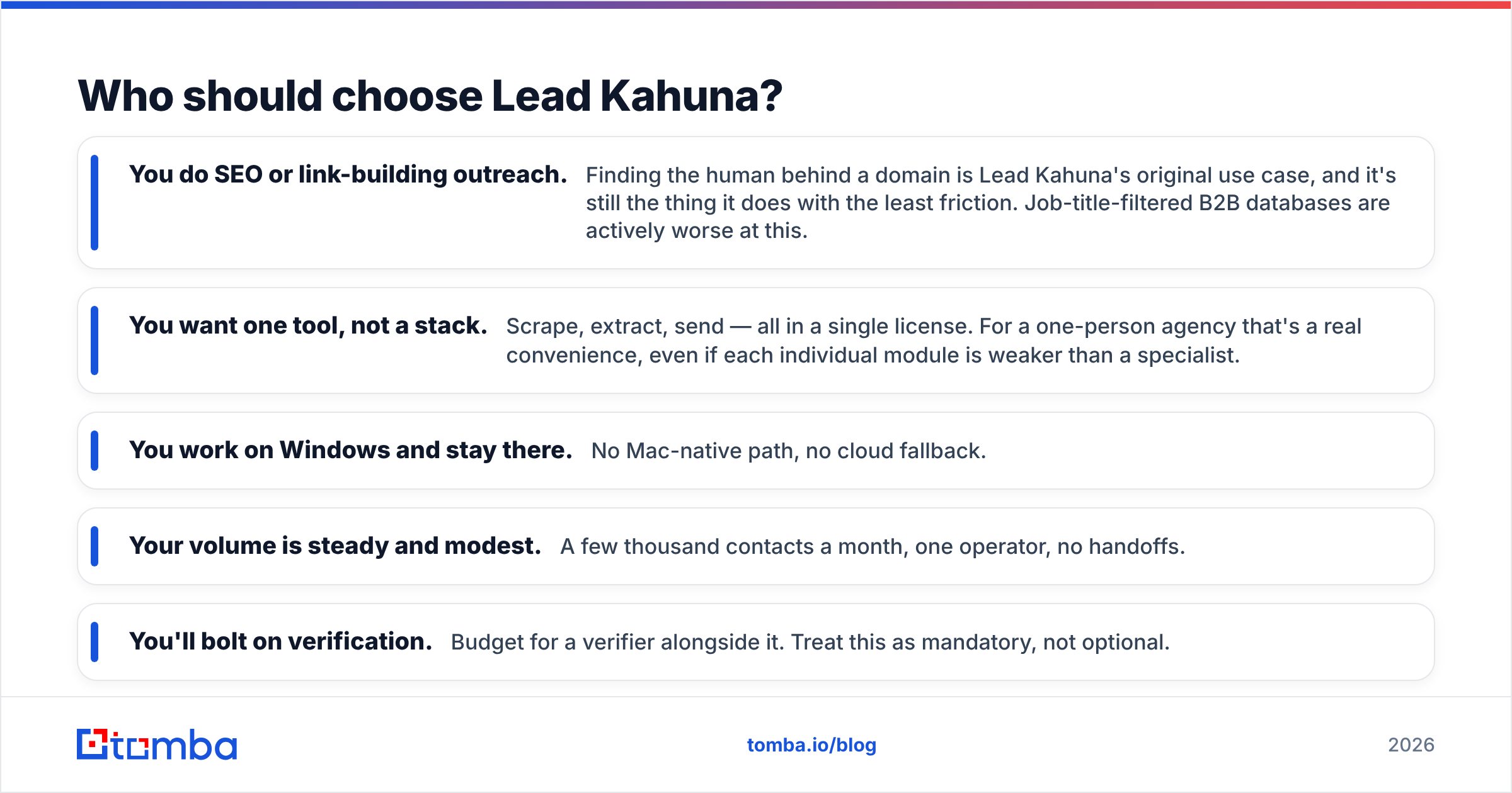 Diagram: Who should choose Lead Kahuna