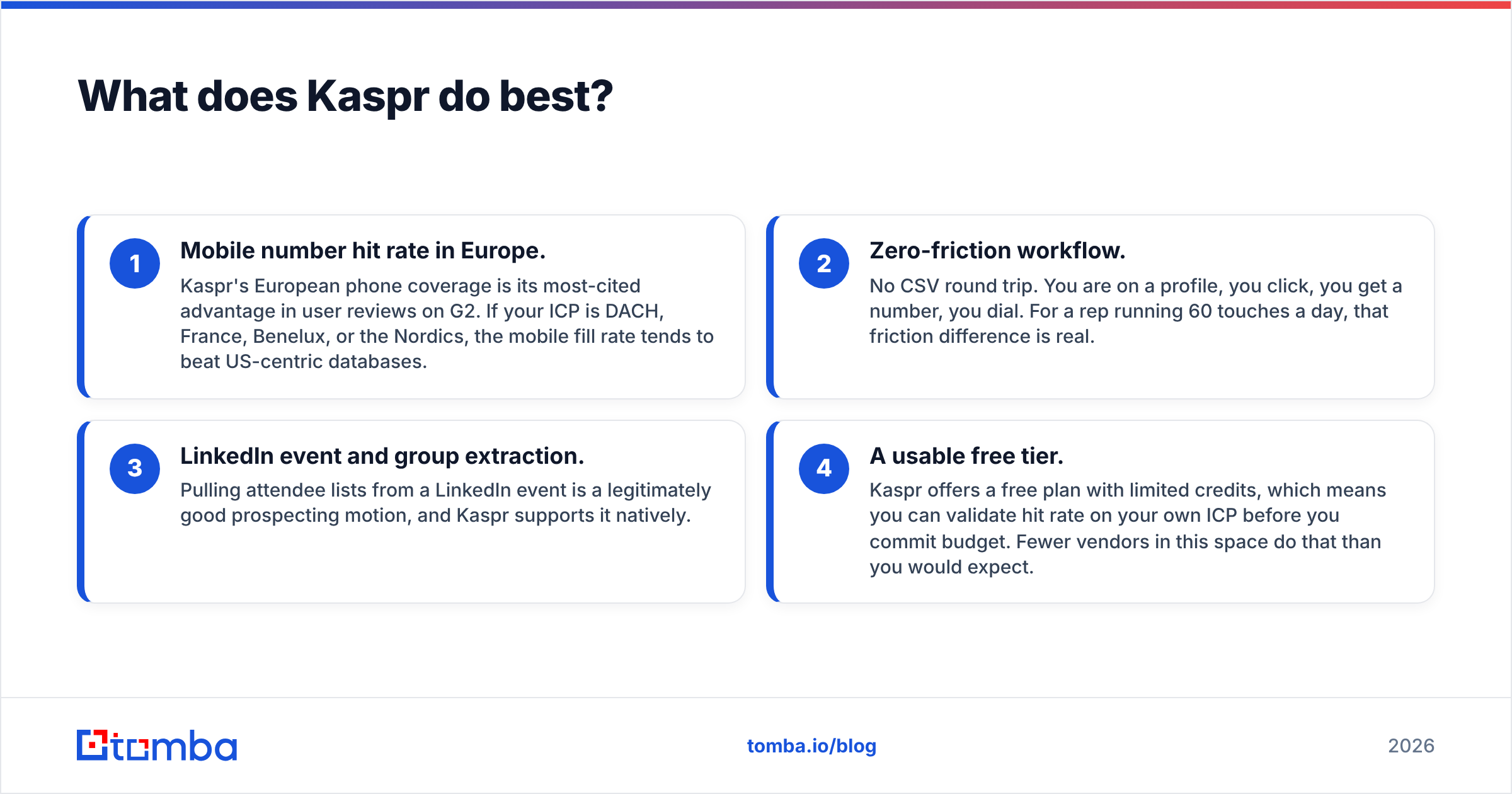 Diagram: What does Kaspr do best