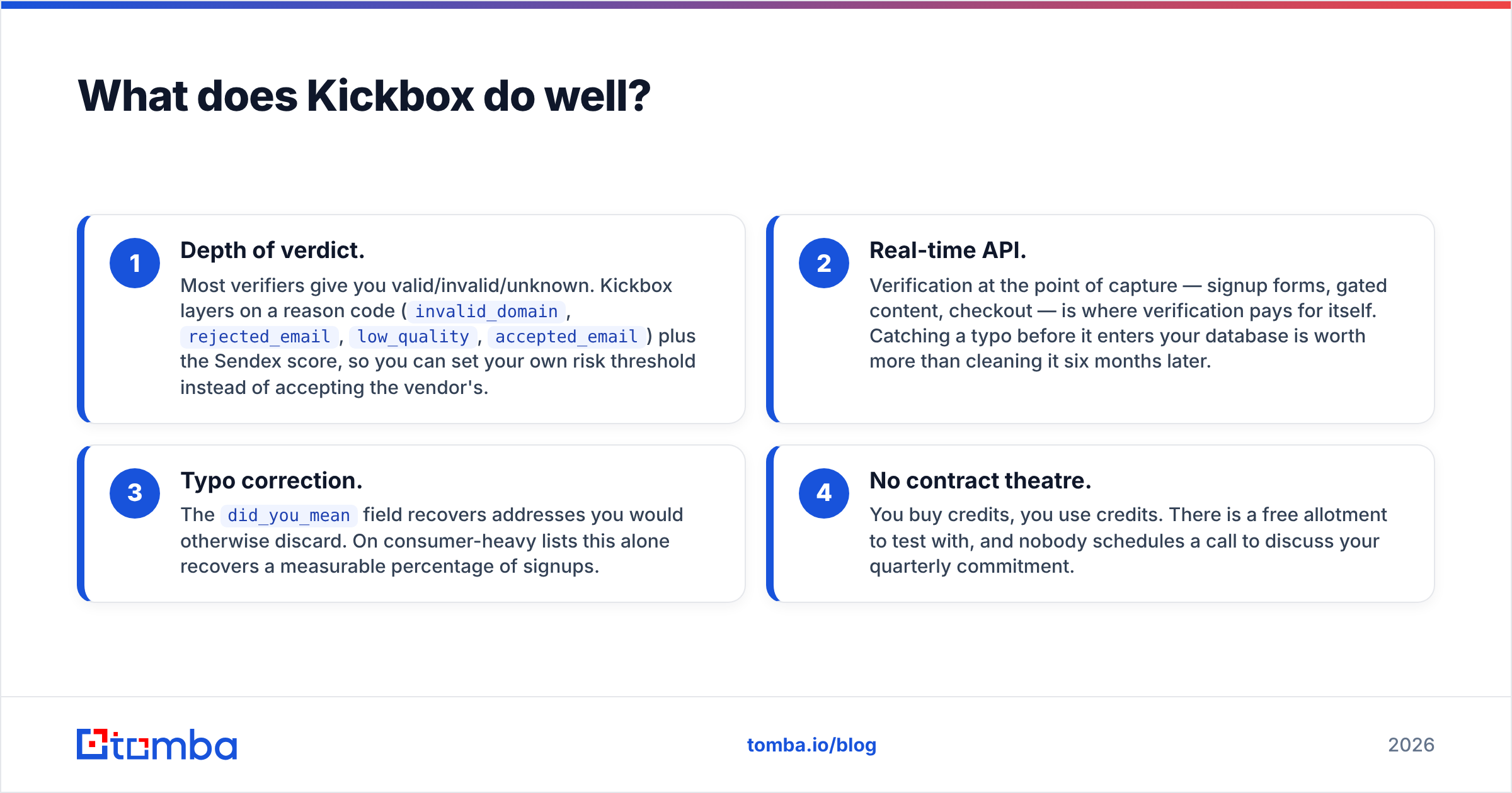 Diagram: What does Kickbox do well
